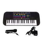 Teclado Musical Infantil  37 Teclas Com Microfone + Fonte  DM TOYS