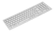 Teclado Notebook Sony Vaio Pcg 71911x V116646f, 148971311,148971711,27P00025,AEHK1600020,V116646F - Cor Branco