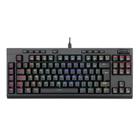 Teclado Óptico Gamer Redragon Brahma Broadsword Pro, RGB, Switch Red, Preto - K588RGB-PRO (PT-RED)