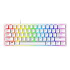 Teclado Óptico-Mecânico Gamer Razer Huntsman Mini, Chroma, Razer Switch Purple, US, USB Tipo-C, Mercurio Branco - RZ03-03390300-R3M1