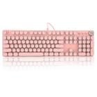 Teclado para jogos Acogedor Pink Punk Mechanical com luz de fundo