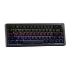 Teclado para jogos EPOMAKER EK68 65% Wireless Gasket Black Silver