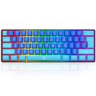 Teclado para jogos Snpurdiri 60% com fio RGB ultracompacto Mini