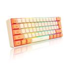 Teclado para jogos Snpurdiri 60% RGB retroiluminado ultracompacto de 61 teclas