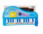 Teclado Piano Musical Infantil Bichinhos A Pilha Azul - Wellkids