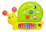 Teclado / Piano Musical Infantil Caracol Colors Com Luz A Pilha Na Caixa - DM TOYS