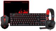 Teclado Redragon + Mouse + Fone + Mouse Pad K552-BB-1 Preto/Vermelho