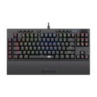 Teclado redragon optico gamer broadsword pro rgb preto switch marrom