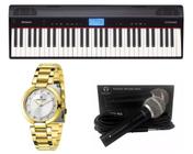 Teclado Roland Go Piano Microfone e Relógio Dk11190-1 Kit