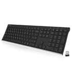 Teclado Sem Fio Arteck Ultra Slim em Aço Inoxidável - Tamanho Real