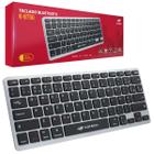 Teclado Sem Fio Bluetooh Recarregável Prata K-BT50BK C3Tech