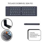 Teclado Sem Fio Bluetooth Portátil Dobrável Leve Ultrafino Para Tablet Celular PC - KAPBOM