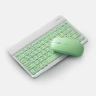 Teclado Sem Fio Bluetooth Recarregável Com Mouse Cor Verde - ThorLusi