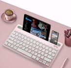 Teclado Sem Fio Com Apoio Para Tablet Celular Notebook Touch Tecla Confortavel