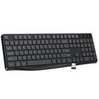 Teclado sem fio Lovaky MK98 2.4G ergonômico de tamanho completo preto