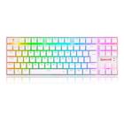 Teclado Sem Fio Mecânico Gamer Kumara Pro, RGB, Switch Red, Wireless e Bluetooth, Branco