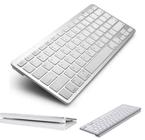 Teclado Sem Fio Ultra Fino Bluetooth Para Tablet e Celular, Computador