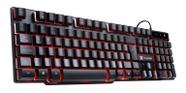 Teclado Semi Mecânico Gamer Led Usb Profissional Abnt2+ Nf