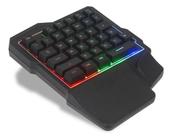 Teclado Single Hand Uma Mão Usb Rgb Multimídia Pc Notebook