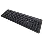 Teclado USB Com Fio Multimidia Computador Plug Play Preto