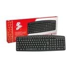 Teclado Usb Office Multimídia Ergonômico Abnt2 Preto 5+