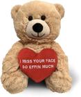 Teddy Bear Witty Bears I Miss Your Face 10 com sacola de presente