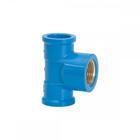 Tee Azul Amanco Liso/Liso/Rosca 25Mm X 3/4" 10423/11844 - Kit C/24