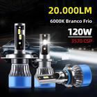 Teenram H4 H7 H1 H11 Led Farol De Carro 20000lm 6000k 120w Turbo Lâmpada De Nevoeiro 12v 24v