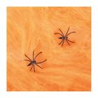 Teia de Aranha Decorativa na cor Laranja para Festas e Eventos Temáticos de Halloween - Cromus