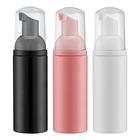 Tekson 3 PCS Soap Foam Bottle (2 oz), Empty Travel Foaming Lash Shampoo para Cleanser, Dispensador (Preto & Branco & Rosa Bomba)