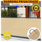 Tela Barreira Privacidade Areia 2x1 Metros Com Acabamento Cerca de Proteção Shade 200 G/m2 - CIKALA