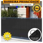 Tela Barreira Privacidade Preta 2x1 Metros Com Acabamento Cerca de Proteção Shade 200 G/m2 - CIKALA