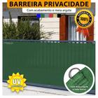Tela Barreira Privacidade Verde 2x1 Metros Com Acabamento Cerca de Proteção Shade 200 G/m2 - CIKALA