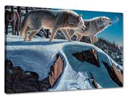 Tela Canvas Animal Lobos 80x55 Horizontal 2