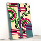 Tela canvas vert 70x45 arte abstrata em forma de flores