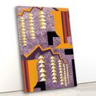 Tela canvas vert 80x55 arte abstrata em forma de calice