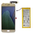 Tela Display Lcd Touch Para Moto G5 Plus Dourado + Bateria Hg40