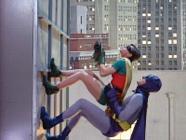 Tela Movie Batman e Robin Climbing The Building
