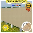 Tela Privacidade Areia Ck200 5.5x2 Metros Com Acabamento Cerca de Proteção Shade 200 G/m2 - CIKALA