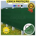 Tela Privacidade Verde Ck200 1.5x1 Metros Com Acabamento Cerca de Proteção Shade 200 G/m2 - CIKALA