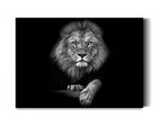 Tela Quadro Decorativo p para Sala Quarto Hallleão Luxo Preto e branco 90x60