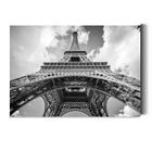 Tela Quadro decorativo p sala  Torre Eiffel Preto e Branco  98x70