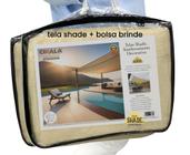 Tela Shade Sombreamento Areia 3X2 Metros + Kit De Instalação - Cikala