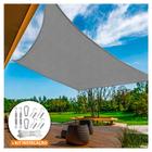 Tela Sombreamento Cinza 7.5x4 Metros Para Cobertura e Decorativa + Kit de Instalação