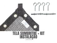 Tela Sombrite Preto 50% 3x4 Com Ilhós + Kit De Instalação - Solpack