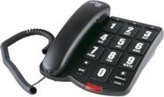 Telefone C/ Fio Tok Fácil Preto Teclas Grandes 4000034