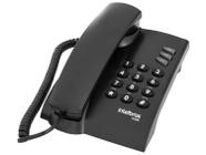 Telefone Fixo com Fio de Mesa Parede Pleno Residencial Comercial Intelbras Preto