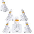 Telefone Fixo Sem Fio Com 5 Ramal Adicional Branco Bina TS 3110 Intelbras Melhor da categoria