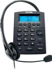 Telefone Headset com Identificador de Chamadas HST8000 Elgin Base Discadora Conjunto Telefonista Preto