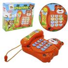 Telefone musical infantil tigre com luz a pilha na caixa - MOHNISH